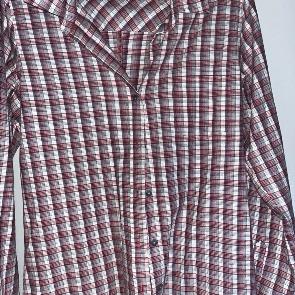 Pendleton Men's Red and White Plaid Button Down Shirt